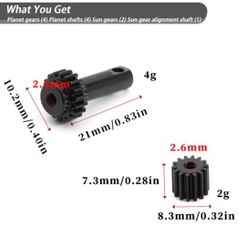 Differential Gear Set - Hardened Steel Planet/Sun Gear Kit for Traxxas Slash 2WD, Rustler, Bandit, Bigfoot, Ford, Nitro, Stampede Upgraded Diff Gear Parts of #2382