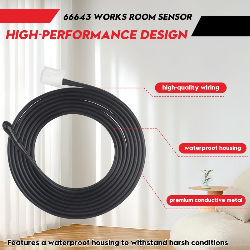 66643 Works Room Sensor Compatible with PSBF66W Bay Front Wood