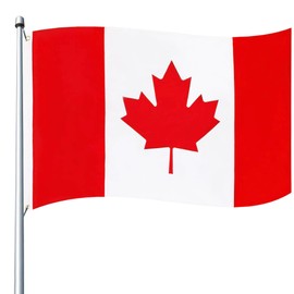 Canada Flag, Premium Canadian Flag 3Ftx5Ft, Double Stitched Polyester Maple Leaf Canadian Flags with Brass Grommets Canada Flags for Outdoor Indoor - Canada Day Decorations