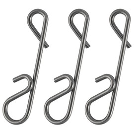 Alwonder 50 x Knotless Connectors Fishing Size, Knotless Line Connectors, Fishing Accessories, No Knot Connector, Knot Ties, Fishing Swivels, Fishing Accessories, Connector without Knots XL