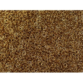 1/2 Pound Gold Anodized Aluminum Jump Rings 18G 3/16" ID (4000+ Rings)