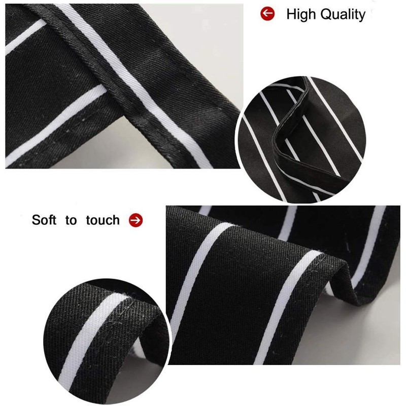 4Pack Chef Kitchen Aprons,Adjustable Waterproof Black Cooking Apron Bib Aprons