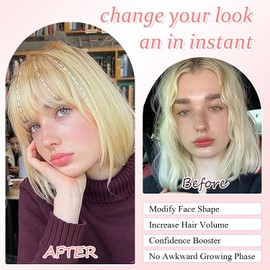 Clip-in-Fransen, 100 % Echthaar, für dünner werdendes Haar, Pony, 360° Abdeckung, Clip-on-Pony, dunkelbraun, für den täglichen Gebrauch