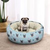 Pug Calming Round Bed Washable Dog Bed Donut Indoor (Pug,