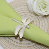 Davifina Dragonfly Napkin Rings Set of 6, Silver Napkin Ring