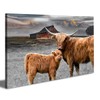 Rinsiken Highland Cattle Wall Art with Long Horns Picture –