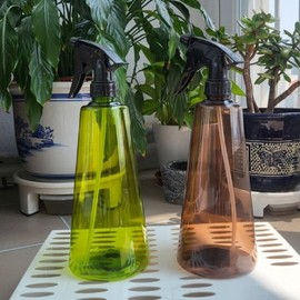 Transparent Sprayer with Adjustable Nozzle Transparent Brown 3ea