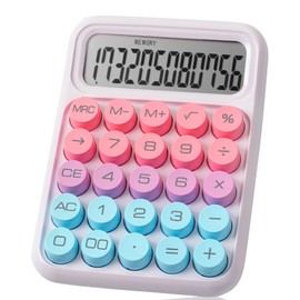 Mr. Pen- Mechanical Switch Calculator, 12 Digits, Large LCD Display, Colorful Calculator Big Buttons, Back to School Supplies