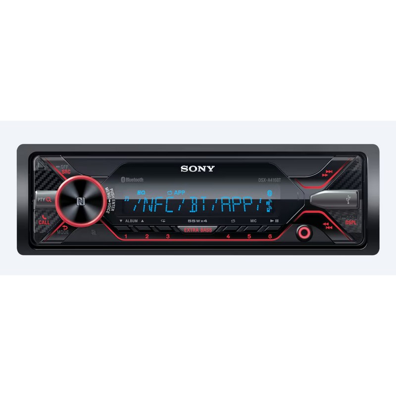 Sony DSX-A416BT Single Din Bluetooth USB AUX Multi-Color Car Stereo