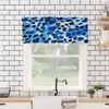 NeuKim Valance for Windows Blue Leopard Print Kitchen Curtains Valances
