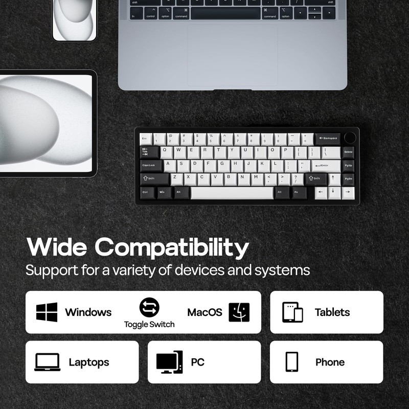 EPOMAKER Galaxy65 Wireless QMK/VIA Mechanical Keyboard, Ball-Catch Anodized Aluminum Custom