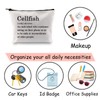 JXGZSO Cellfish Definition Makeup Pouch Funny Cellfish Quote Cosmetic Bag