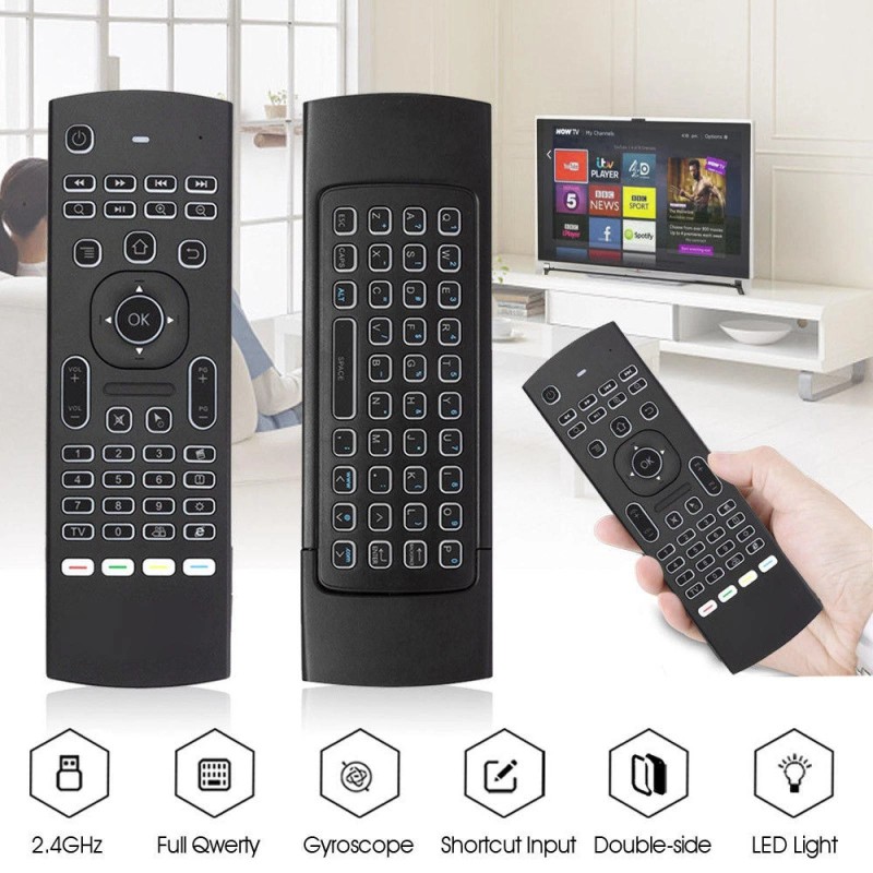For KODI TV BOX PC Remote Control MX3 Backlight Air