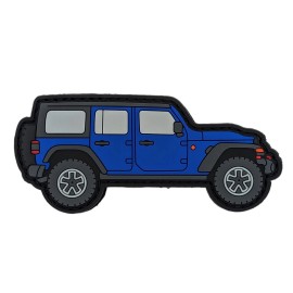 Unbranded Jeep Wrangler JL 4 Door PVC Rubber Patch Hook Backing for Headliner Collectible - Hydro Blue