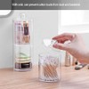 Clear Acrylic Cotton Ball Holder Round Cotton Bud Case Acrylic