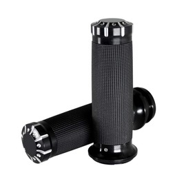 HDBUBALUS 1" Electronic Throttle Control Grips Black Handlebar Grips Fit for Harley Touring Trike Softail