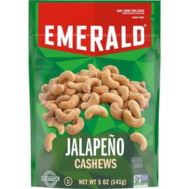 Emerald Nuts Combo (Variety Pack) Featuring Jalapeno Seasoned Cashews & Sriracha Seasoned Cashews | 5 Oz Resealable Bags | Kosher Certified, Non-GMO, Contains No Artificial Preservatives or Synthetic Colors