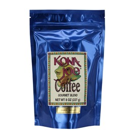 Kona Joe Gourmet Coffee Blend, Dark Roast Whole Bean Coffee (8 oz)