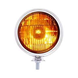 United Pacific 6V Vintage Chrome Fog Light, Amber Lens,OE,C364009