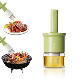 Basting Pot Set with Brush - Zulzifs Glass Grill Basting with Silicone Brushes for Cooking Meat Brush for Basting, BBQ Sauce Pot, Meat Baster Set 10 oz