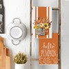 Artoid Mode Stripe Vase Flowers Hello Pumpkin Fall Kitchen Towels