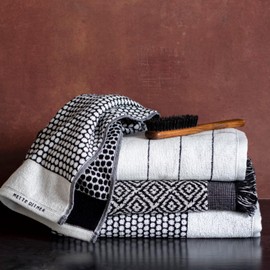 Mette Ditmer Morocco Bath Towel, W70 x L140 cm, Black/White