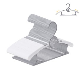 30 Pack Baby Hangers, Non-Slip Kids Hangers, 11"-14" Adjustable Infant Hanger, Space Saving Plastic Hanger for Girl Boy Toddler Kids Child (Grey)