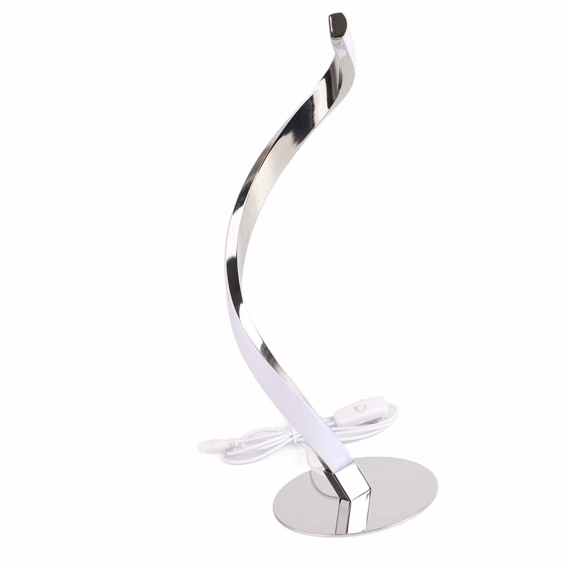 SShaped LED Spiral Table Lamp Reading Light Small Night Light