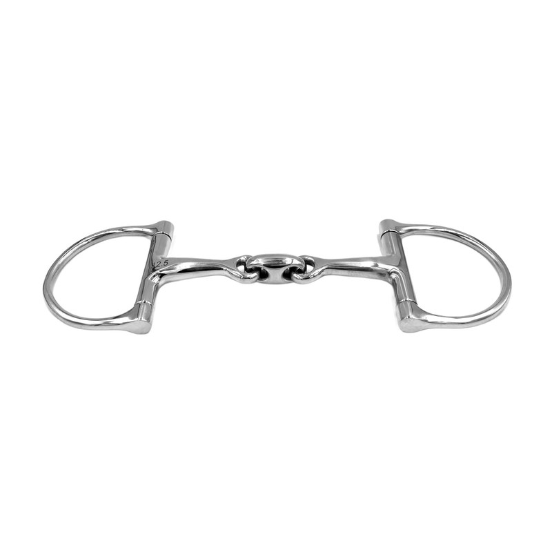 Equine Smile ES0124 D-Ring D-Bit Double Broken Stainless Steel Bit