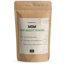 Cupplement - 4 bags of MSM powder 60 grams - Free scoop & frother - MSM preparations - Highest quality powder