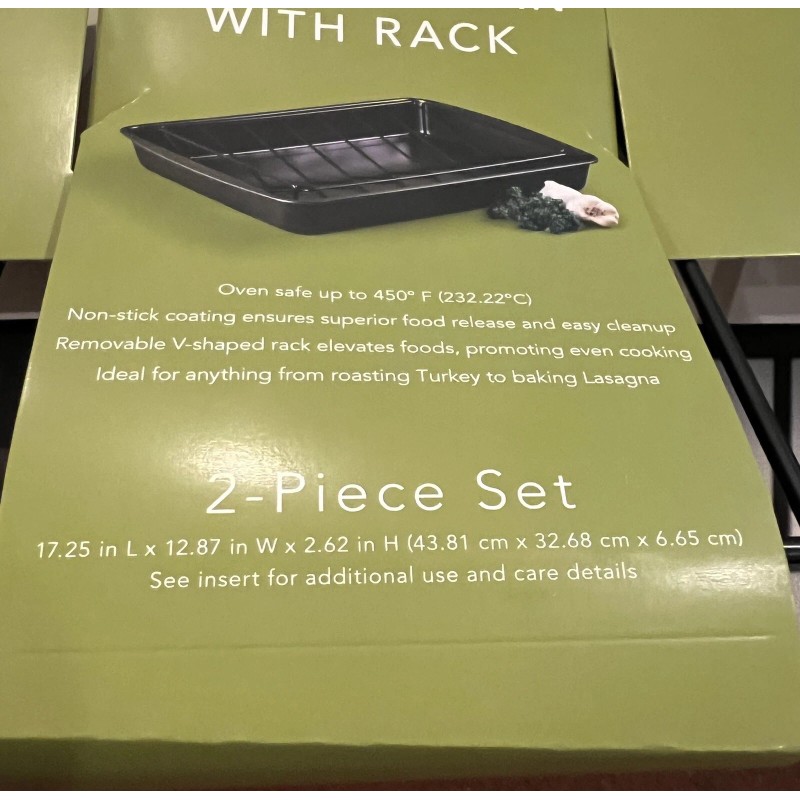 Dash of That Carbon Steel Non-Stick Roasting Pan with Rack