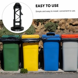 6 PCS Wheeled Trash Can Lid Latch Pins,Bin Lid Hinge Pin Plastic Plug,Whe/elie Bin L/id Hinge Pi/ns Kit,Trash Can L/id Replacement,Fit for 30L/50L/100L/120L/240L Outdoor Whe/elie Tra/sh Bi/ns(Black)