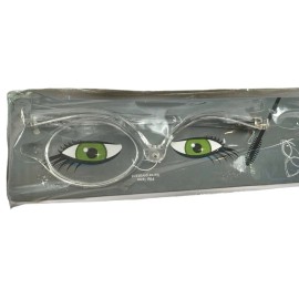 Kikkerland Makeup Glasses - Magnifying Flip Lens Eye Cover For Makeup Application - Clear