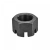 sourcing map M33x2mm Hexagon Slotted Nut, Grade 4.8 Carbon Steel
