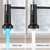 FORIOUS LED Kitchen Faucet with Pull Down Sprayer Black, Modern