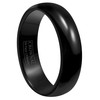 CROWNAL 2mm/4mm/6mm/8mm Black Ceramic Wedding Band Ring Men Women Couple