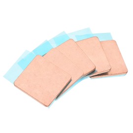 MECCANIXITY Heatsink Copper Sheet Shim, 1.2mm Thickness Pad with Thermal Conductive Adhesive Tape for Desktop Computer GPU CPU Cooling Patch 5 Set