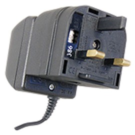 Electrovision 3 A Fused Euro Converter Plug 2 Pole Euro Plug To 3 Pin Uk Plug Black