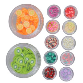 Baluue 12pcs Colorful Fruit Polymer Clay Nail Art Slices for DIY Manicure Accessories for Nail Art Enthusiasts and Creative Crafts