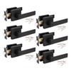 KNOBWELL 6 Pack Matte Black Heavy Duty Entry Door Handle