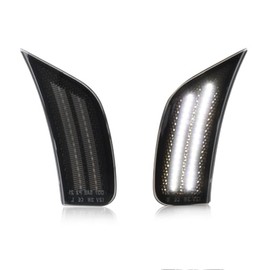 Luces LED de marcador lateral para guardabarros delanteros para Yukon XL Denali Tahoe Suburban Escalade ESV 2021-2024, lámparas de marcador de parachoques lateral de lente ahumada, marcadores