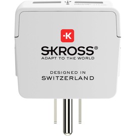 Skross 'Protective Contact' Country Plug Adaptor White One Size