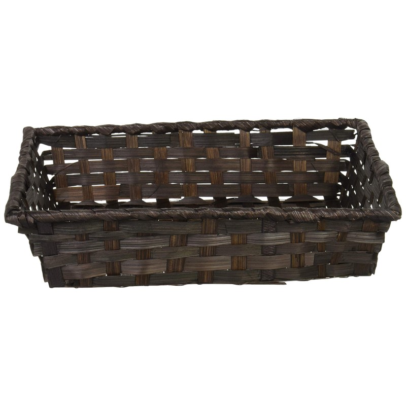 Chidorisangyou Basket, Brown, 12.4 x 9.3 x H3.1 inches (31.5