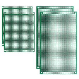 sourcing map 4pcs Double-Sided PCB Boards Circuit Board Kit (2 Sizes - 7x9 9x15) Prototyping Board for DIY Soldering Electronic Projects Practice Test Circuit