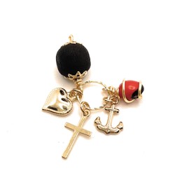 Azabache Charm, Tres Gracias Dije, Three Charm, Gold Plated Charm, Protection Jewelry, Gold Charm, Protection Charms, Women Jewelry, Charm Necklace, Charm Bracelet Chain, Lucky Charm.