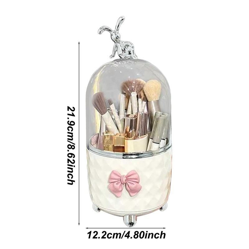 360 Rotate Makeup Brush Holder - 360 Rotating Clear Makeup