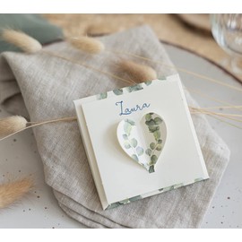 Dein Gastgeschenk Pack of 20 Flower Seeds - Eucalyptus - Place Cards for Writing on - for Wedding, Christening, Communion, Confirmation, Christening - Place Cards for Wedding, Special Birthdays