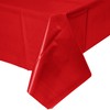 2 Plastic Rectangular Tablecloths 54"X 108" Table Cover - Red