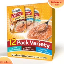 Hartz Stew Lickable Chicken, Tuna, Shrimp and Whitefish Cat Treats-1.4oz/1 - Default