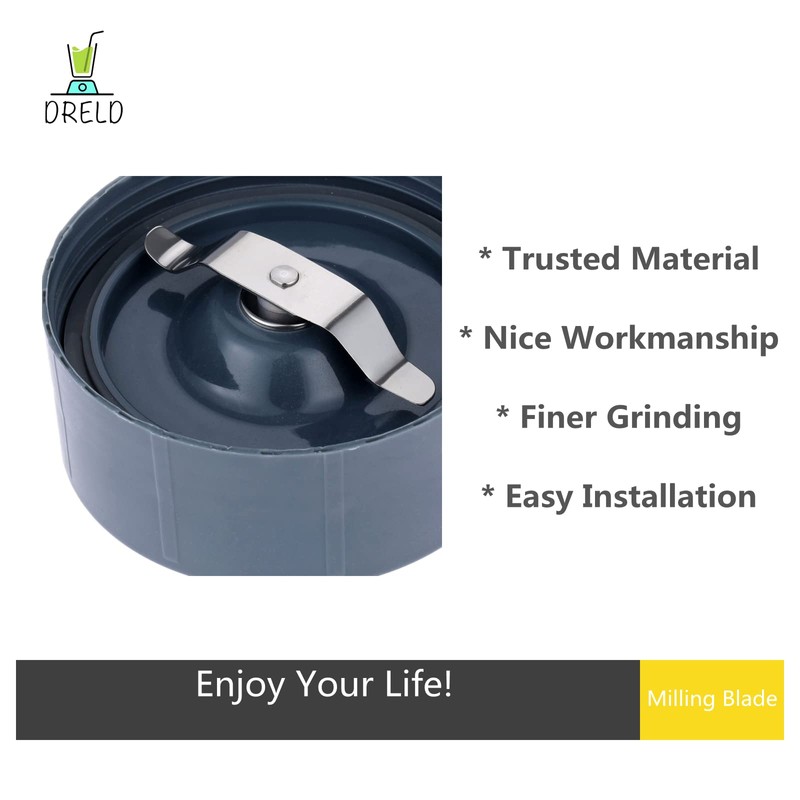 Dreld Milling Blade Replacement for Nutri Bullet, Flat Blade Blender